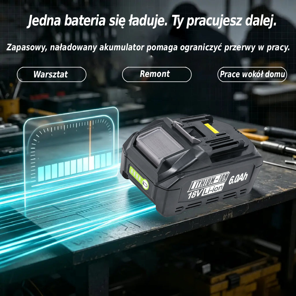 JuiceForTools 18V 6,0 Ah — akumulator zamienny do narzędzi Makita LXT